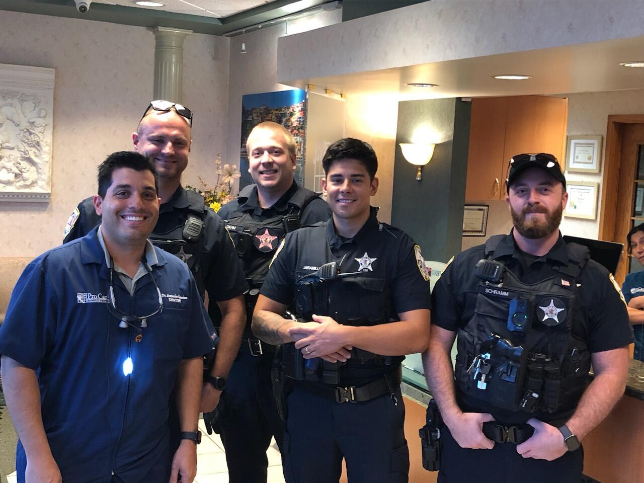 Dr Antonio Ganios and ProCare Family Dental supporting the Morton Grove Police Department during National Night Out