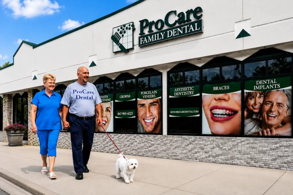 Senior couple representing active aging and dental care for seniors at ProCare Family Dental in Morton Grove, Illinois.